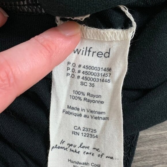 Aritzia Wilfred Concorde Peplum Top Sleeveless Blouse Rayon Black Size XS - Picture 7 of 8